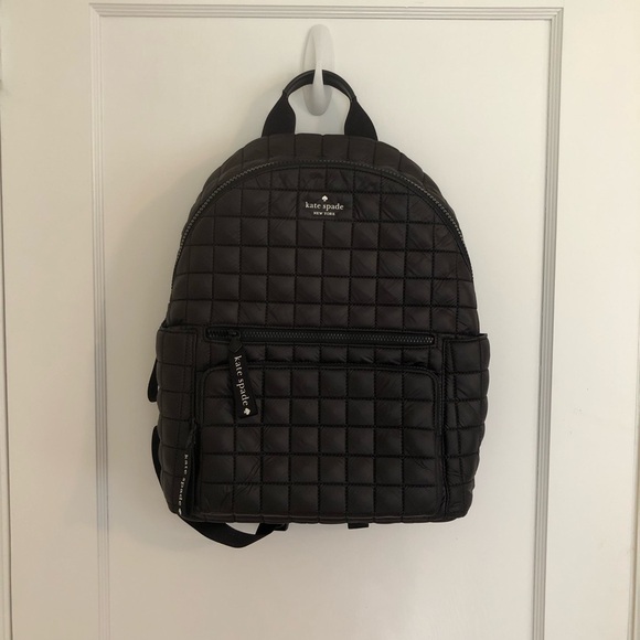 Kate Spade Quilted Puffer Camden Backpack black